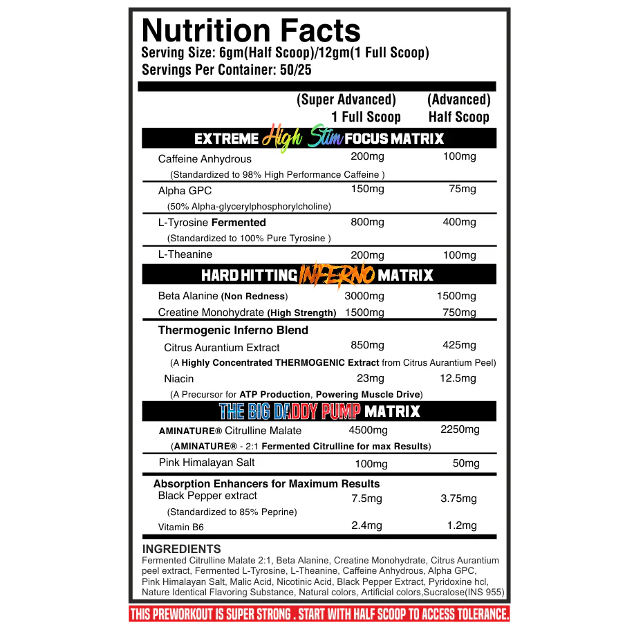 THE BIG DADDY INFERNO PREWORKOUT by BLACK BEAST - Image 4